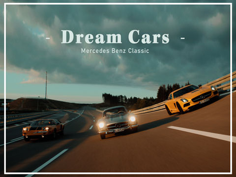 Dream Cars Werbebild mit 3 Autos